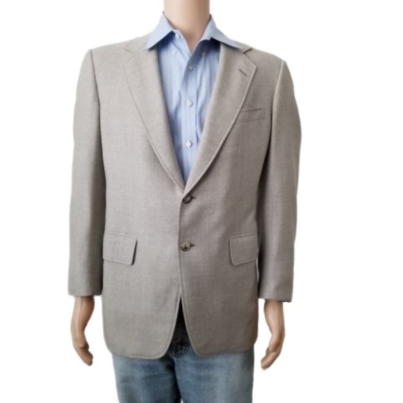 Walter Morton Blazer Sport Coat Two Button Wool Single Vent Gray Mens Size 42R - Picture 1 of 8